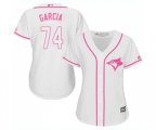 Women's Toronto Blue Jays #74 Jaime Garcia Authentic White Fashion Cool Base Baseball Jersey