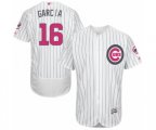 Chicago Cubs Robel Garcia Authentic White 2016 Mother's Day Fashion Flex Base Baseball Player Jersey
