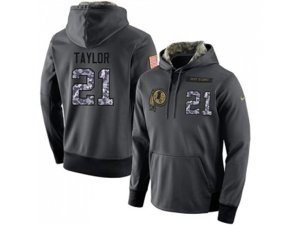 Washington Redskins #21 Sean Taylor Stitched Black Anthracite Salute to Service Player Performance Hoodie