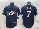 Los Angeles Dodgers #7 Julio Urias Black Mexico 2020 World Series Cool Base Nike Jersey