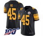 Pittsburgh Steelers #45 Roosevelt Nix Limited Black Rush Vapor Untouchable 100th Season Football Jersey