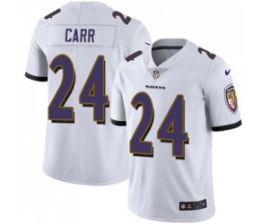 Baltimore Ravens #24 Brandon Carr White Vapor Untouchable Limited Player Football Jersey