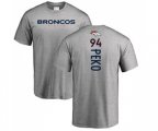 Denver Broncos #94 Domata Peko Ash Backer T-Shirt