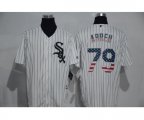 Chicago White Sox #79 Jose Abreu White USA Flag Fashion MLB Jersey