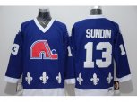 Quebec Nordiques #13 Mats Sundin Blue CCM Throwback Stitched NHL Jersey
