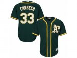 Oakland Athletics #33 Jose Canseco Authentic Green Alternate 1 Cool Base MLB Jersey