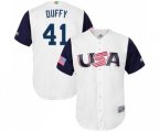 USA Baseball #41 Danny Duffy White 2017 World Baseball Classic Replica Team Jersey