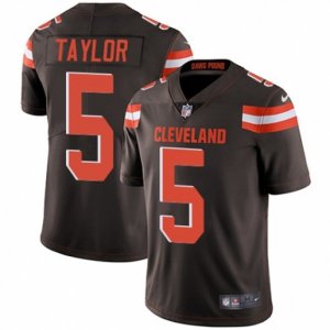 Cleveland Browns #5 Tyrod Taylor Brown Team Color Vapor Untouchable Limited Player NFL Jersey