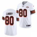 Cleveland Browns #80 Jarvis Landry Nike 2021 White Retro 1946 75th Anniversary Jersey