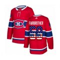 Montreal Canadiens #59 Gianni Fairbrother Authentic Red USA Flag Fashion Hockey Jersey