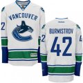 Vancouver Canucks #42 Alex Burmistrov Authentic White Away NHL Jersey