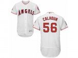 Los Angeles Angels of Anaheim #56 Kole Calhoun White Flexbase Authentic Collection MLB Jersey