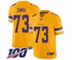 Minnesota Vikings #73 Dru Samia Limited Gold Inverted Legend 100th Season Football Jersey