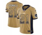 Los Angeles Rams #21 Nolan Cromwell Limited Gold Rush Drift Fashion Football Jersey