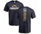 Los Angeles Chargers #98 Isaac Rochell Navy Blue Backer T-Shirt