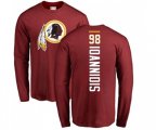 Washington Redskins #98 Matt Ioannidis Maroon Backer Long Sleeve T-Shirt