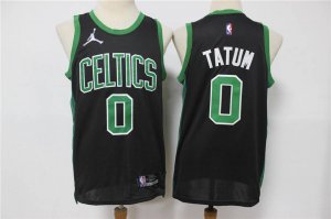 Boston Celtics #0 Jayson Tatum Black Jordan 75th Anniversary Diamond 2021 Stitched Jersey