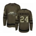 Washington Capitals #24 Connor McMichael Authentic Green Salute to Service Hockey Jersey