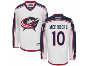 Columbus Blue Jackets #10 Alexander Wennberg Authentic White Away NHL Jersey