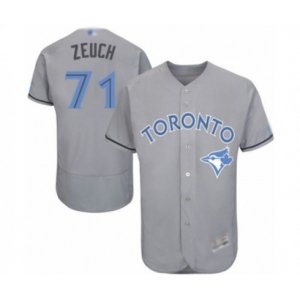 Toronto Blue Jays #71 T.J. Zeuch Authentic Gray 2016 Father\'s Day Fashion Flex Base Baseball Player Jersey