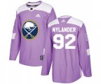 Adidas Buffalo Sabres #92 Alexander Nylander Authentic Purple Fights Cancer Practice NHL Jersey