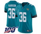 Jacksonville Jaguars #36 Ronnie Harrison Teal Green Alternate Vapor Untouchable Limited Player 100th Season Football Jersey