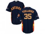 Houston Astros #35 Justin Verlander Navy 2018 Gold Program Cool Base Stitched Baseball Jersey