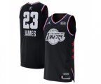 Los Angeles Lakers #23 LeBron James Authentic Black 2019 All-Star Game Basketball Jersey