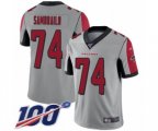 Atlanta Falcons #74 Ty Sambrailo Limited Silver Inverted Legend 100th Season Football Jersey