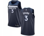 Minnesota Timberwolves #3 Anthony Brown Swingman Navy Blue Road NBA Jersey - Icon Edition