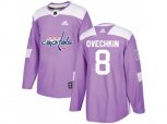 Washington Capitals #8 Alex Ovechkin Purple Authentic Fights Cancer Stitched NHL Jersey