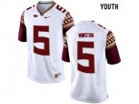2016 Youth Florida State Seminoles Jameis Winston #5 College Football Limited Jersey - White