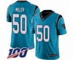 Carolina Panthers #50 Christian Miller Blue Alternate Vapor Untouchable Limited Player 100th Season Football Jersey