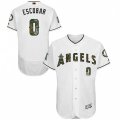 Los Angeles Angels of Anaheim #0 Yunel Escobar Authentic White 2016 Memorial Day Fashion Flex Base MLB Jersey
