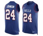 Buffalo Bills #24 Taron Johnson Limited Royal Blue Player Name & Number Tank Top Football Jersey