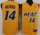 Miami Heat #14 Tyler Herro Yellow Swingman Basketball Jersey