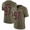 Chicago Bears #97 Willie Young Limited Olive 2017 Salute to Service NFL Jersey