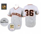 1962 San Francisco Giants #36 Gaylord Perry Authentic Grey Throwback Baseball Jersey