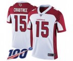 Arizona Cardinals #15 Michael Crabtree White Vapor Untouchable Limited Player 100th Season Football Jersey