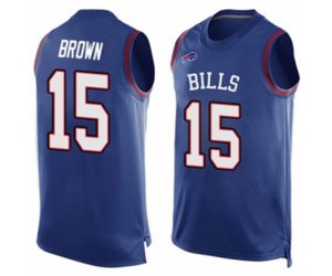 Buffalo Bills #15 John Brown Limited Royal Blue Player Name & Number Tank Top Football Jersey