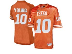 Men\'s Texas Longhorns Vince Young #10 College Football Throwback Jersey - Burnt Orange