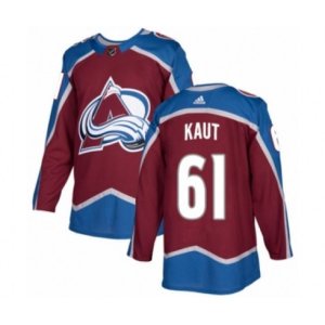 Colorado Avalanche #61 Martin Kaut Premier Burgundy Red Home NHL Jersey