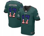 Philadelphia Eagles #17 Alshon Jeffery Elite Midnight Green Home USA Flag Fashion Football Jersey