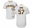 Pittsburgh Pirates Nick Burdi White Home Flex Base Authentic Collection Baseball Player Jersey