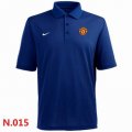 Nike Manchester United FC Textured Solid Performance Polo Blue