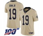 New Orleans Saints #19 Ted Ginn Jr Limited Gold Inverted Legend 100th Season Football Jersey