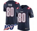 New England Patriots #80 Irving Fryar Limited Navy Blue Rush Vapor Untouchable 100th Season Football Jersey
