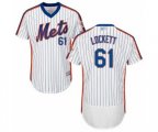New York Mets Walker Lockett White Alternate Flex Base Authentic Collection Baseball Player Jersey