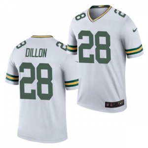 Green Bay Packers #28 AJ Dillon Nike White Vapor Limited Jersey