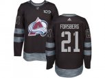 Colorado Avalanche #21 Peter Forsberg Black 1917-2017 100th Anniversary Stitched NHL Jersey